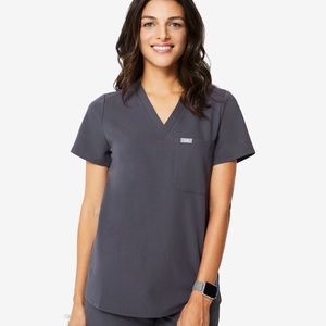 XXS Figs Catarina Scrub Top - Charcoal
